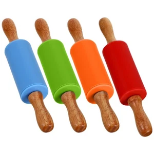  4 PCS Fondant Rolling Pin Mini Pins Crafting Childrens Pastry Rollers - Picture 1 of 11