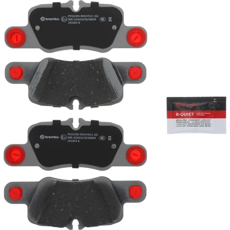 Pastillas de freno traseras de cerámica Brembo P65020N para Porsche Panamera 2010-2025 Foto 1 de 4