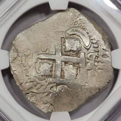 1748 Cob 8 Reales Potosi Bolivia NGC AU Certified 26.9g Assayer Q Cleaned *M28 - Image 1 of 4