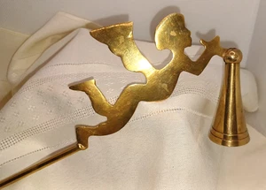 VELA DE ÁNGEL DE LATÓN DE COLECCIÓN APAGADOR-11" DE LARGO--HECHA EN LA INDIA - Imagen 1 de 10