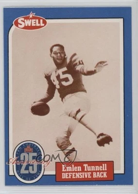 1988 Swell Football Greats Hall of Fame Emlen Tunnell #118 HOF - Image 1 of 2