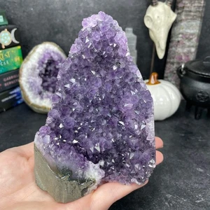 Großer uruguayischer Amethyst Kristall geschliffener Sockel - echte Kristalle - UK-Verkäufer - Bild 1 von 11
