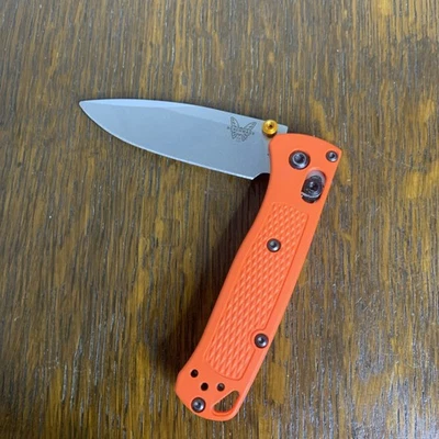 Benchmade 533 Mini Bugout S30V лезвие оранжевые ручки Grivory - сделано в США - Изображение 1 из 4
