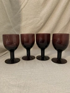 "Juego de 4 copas de amatista 1950 Sara Hopea-Untracht para cristal Nuutajärvi 7""" - Imagen 1 de 22