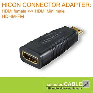 Hicon Adapter HDMI Female Socket <-> HDMI Mini Plug Male for DSLR | HDHM-FM - Picture 1 of 1