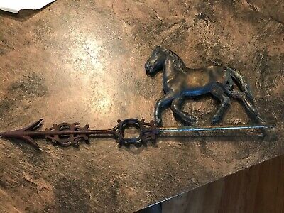  Vintage Antique Horse Weathervane Hollow Body Lightning Rod Barn Arrow  • 115.18$