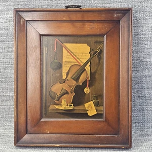 Vintage Franklin H. Redelius Still Print Lithograph Board 11"x12" Wood Frame - Picture 1 of 9