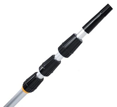 6m Teleskopstange mit Dachrinnenbesen mit grauem Kunststoffwinkel verstellbar - Bild 1 von 4