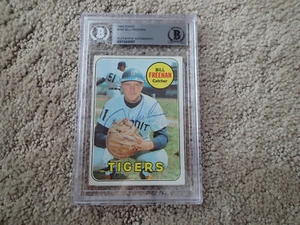 1969 Topps #390 BILL FREEHAN Signed AUTO BECKETT COA SLAB Detroit Tigers TOUGH - Picture 1 of 1