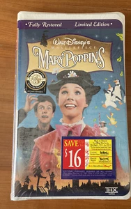 Mary Poppins VHS Disney's Masterpiece (Clamshell) Vintage sealed Julie Andrews - Foto 1 di 6