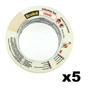 Scotch Masking Tape Original Painting Home Painters tape 48mm x 50m 5 Rolls - Picture 1 of 4