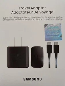 Used Samsung Travel Adapter EP-TA845XBEGUS 45W with Type C cable - Picture 1 of 1