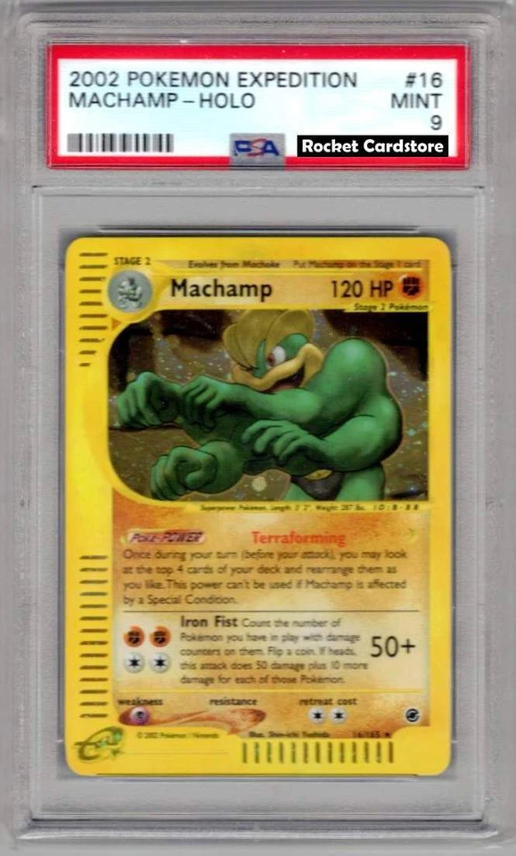 Pokemon Machamp Holo Expedition English 16/165 PSA 9 Mint Original - Bild 1 von 1