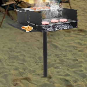 Griglia stile parco monopalo griglia da esterno barbecue resistente per campeggio - Foto 1 di 13