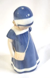 Vintage Bing Grondahl Figurine Else Girl Blue Royal Copenhagen Denmark B&G 1574 - Picture 1 of 8