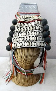 REAL! Vintage Akha Hill Tribe Woman's Head Dress Hat - Picture 1 of 4