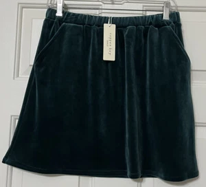 NWT Copper key size XL green velvet pull up skirt with pockets girls - Picture 1 of 5