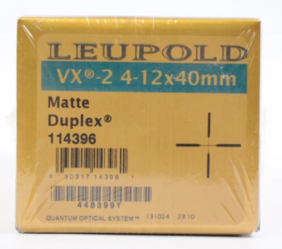 Leupold VX-2 4-12x40mm Matte Duplex 114396 Sealed Discontinued Rifle Scope - Image 1 of 3