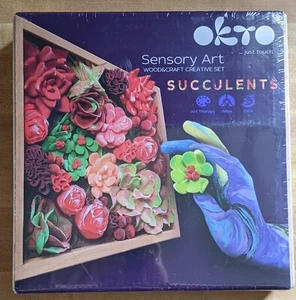 OKTO Sensory 3D Art Wood & Craft Creative Kit "PASSION SUCCULENTS" Adults Teens - Picture 1 of 3