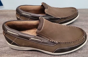 Florsheim Lakeside Moc Toe Slip On Deck Shoes Men's 11M 11391-200 Brown - Picture 1 of 9