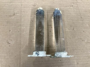 Pair of 7 Inch Pyrex and Bronze Glass Insulators - Picture 1 of 2