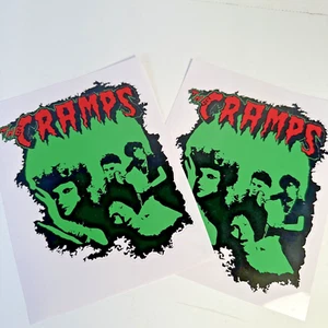 2x The Cramps Sticker Vinyl Decal Punk Rockabilly High Gloss Band Pic die-cut - Picture 1 of 7