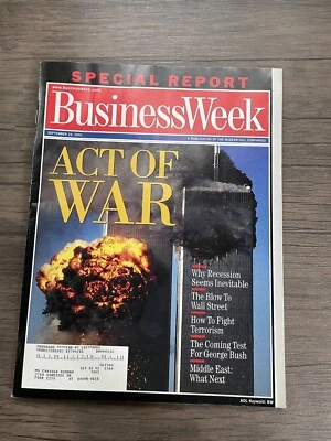 Business Week Magazine Sept 2001 Act of War Twin Towers New York Recession Bush - Image 1 of 4