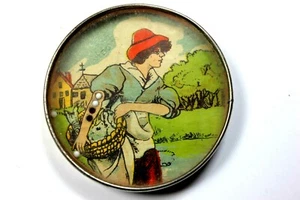 EARLY 1900's WOMAN W/ FISH BASKET DEXTERITY PUZZLE - MADE IN GERMANY - Picture 1 of 4