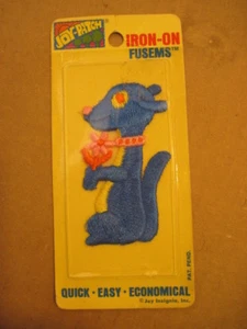 NIB OLD JOY PATCH IRON-ON FUSEMS EMBROIDERED PATCH BLUE SQUIRELL - Picture 1 of 2