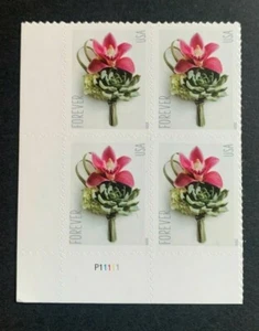 US Scott #5457-- Forever Contemporary Boutonniere Plate Block LL MNH 2020 - Imagen 1 de 1