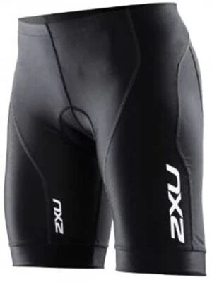 Short feminino 2XU Elite Cycle preto/preto médio - Imagem 1 de 2