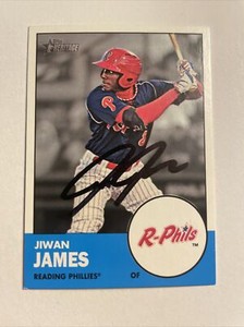 2012 Topps Heritage Minors Baseball Jiwan James Autographed Card #145 CB094