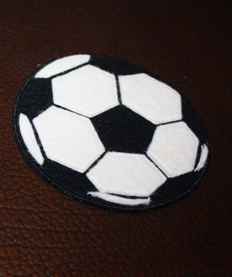 Vintage Letterman Varsity chenille SOCCER PATCH 4X4 INCHES - Image 1 of 1