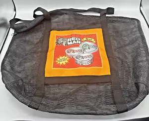Vintage Red Man Chewing Tobacco Mesh Bag Trade Show Booth Promotion  18”x20” - Picture 1 of 10