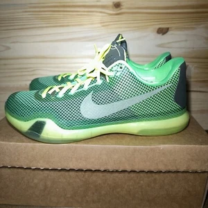 2015 Nike Kobe 10 X Vino Men's Size 10 Poison Green Volt 705317-333 Grinch - Picture 1 of 8