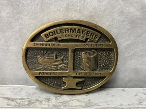 Fibbia cintura BOILERMAKER 1978 locale 169 confraternita fabbro BTS sindacato del lavoro - Foto 1 di 5