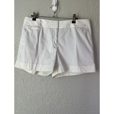 Express White Cuffed Shorts Womens Size 8 Career Casual - Image 1 of 4