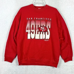 Felpa pile vintage 1990 starter San Francisco 49ers uomo XL rossa oversize USA - Foto 1 di 10