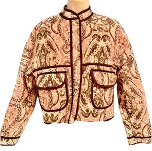 Anthropologie Maeve Quilted Paisley Jacket Women’s Medium - Picture 1 of 6