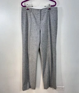 Pantalones de vestir Missoni vintage talla 12 Azul Lana Mezcla Seda Tiro Alto Carrera Clásica - Imagen 1 de 7