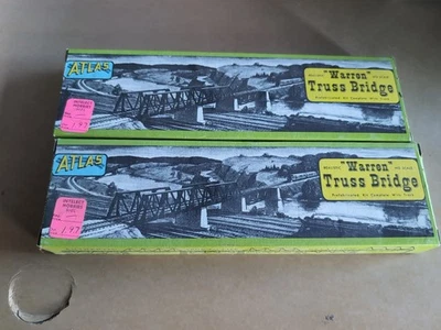 2 Vintage ATLAS Warren Truss Bridge Kit HO #83 in Original Box With Instructions - Image 1 of 4
