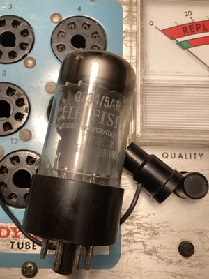 Mullard Wide Fat Base GZ34 5AR4 OO Getter Blackburn Inglaterra 1959 f31 B9J Fuerte Foto 1 de 3