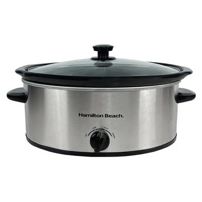 Slow Cooker, The Family Favourite by Hamilton Beach, 6.5L, Silver, HBSC070S - Image 1 of 4