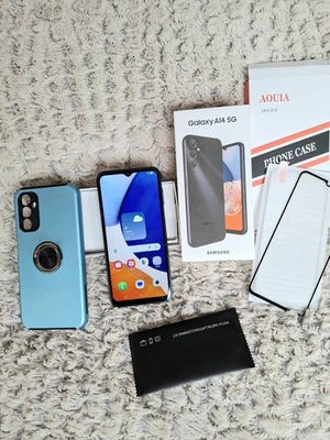 Samsung Galaxy A14 5G, Schwarz, ohne Simlock,64GB,Zweithandy mit Zubehörpaket - Bild 1 von 3