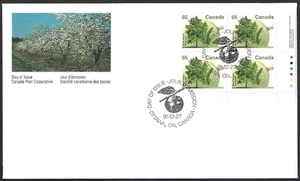 🍁Canada #1367 LRpb "Black Walnut Tree" Brand New 1991 First Day Cover - Picture 1 of 2