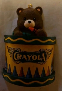 Vintage Binney & Smith 1988 "Crayola Teddy Bear Drummer" Christmas Ornament Cb9 - Bild 1 von 3