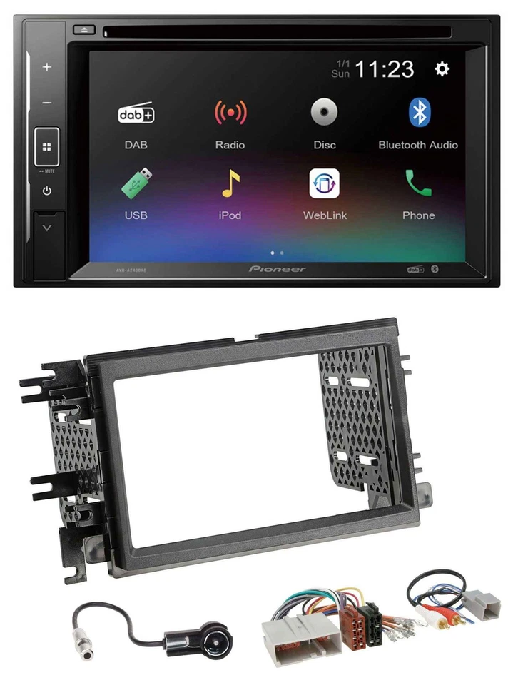 Pioneer Bluetooth MP3 USB 2DIN DAB DVD Autoradio für Ford Mustang F 150 04-09 - Bild 1 von 4