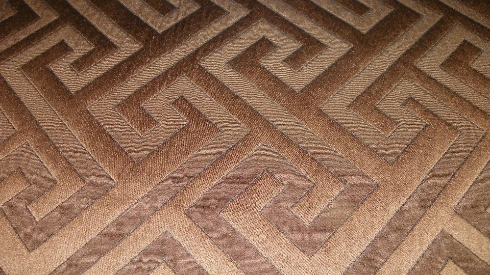 Tela de tapicería matelasse marrón con estampado contemporáneo R453 Foto 1 de 1