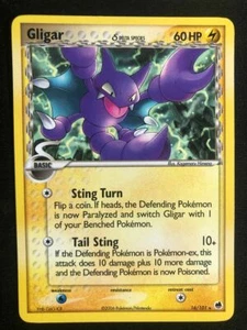 Pokemon 16/101 Gligar Delta Species Dragon Frontiers Non-Holo Rare NM - Picture 1 of 2