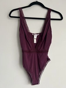 NWT Beautiful Sexy Victoria's Secret Burgundy Wine Bodysuit Lingerie New Sz XS - Picture 1 of 6